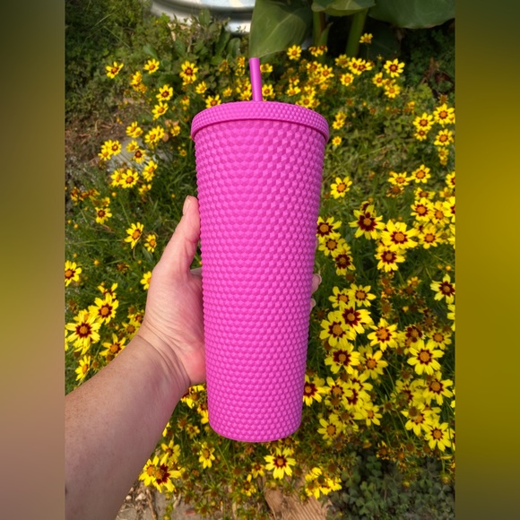 Starbucks BNWT LATAM Soft Touch Matte Purple 24oz Studded Tumbler - Picture 2 of 5